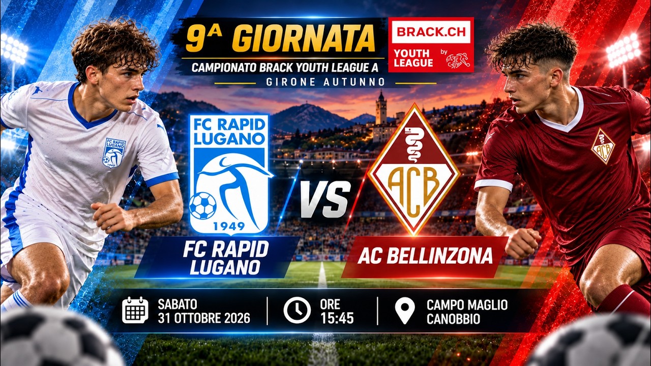 🔴 LIVE | FC Rapid Lugano vs AC Bellinzona | 9ª Giornata – Youth League A | FTC #swissfootball