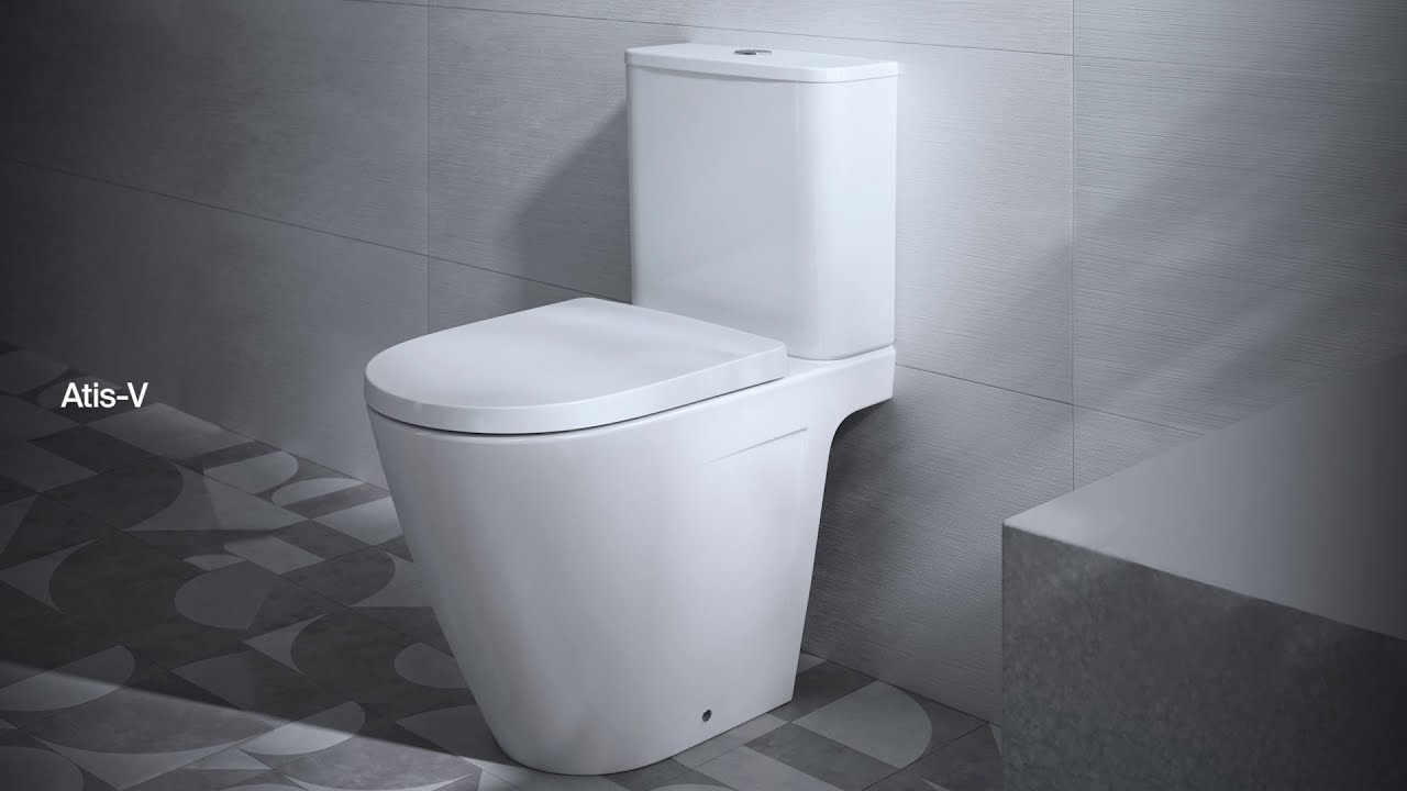 Close coupled toilets White Atis A34275900H + A34175900H + A801A22001 Roca