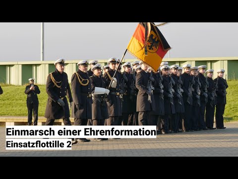 Einmarsch Ehrenformation Einsatzflottille 2 Anchors Aweigh Kommandoübergabe Schulz an Beck