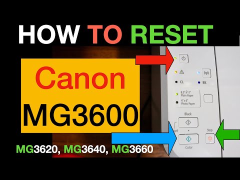 YouTube video about: How to reset mg3620 printer?
