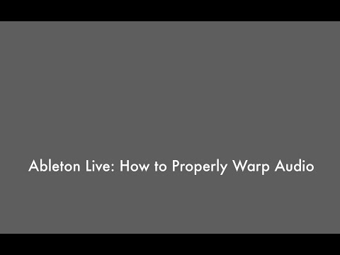 Ableton Live Suite 9 Tutorial - How to Warp Audio