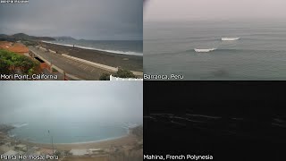 Tsunami LIVE: Real-time beach cameras from French Polynesia, Peru, California and more