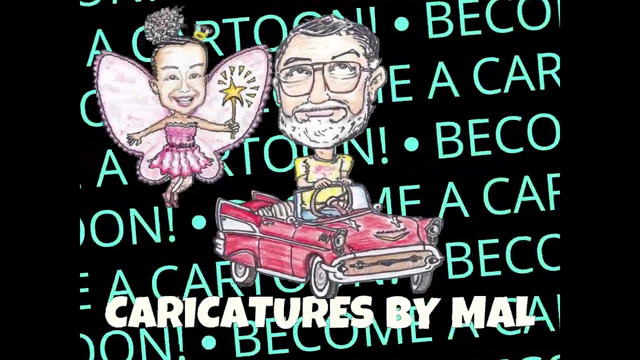 Promotional video thumbnail 1 for Caricatures By Mal