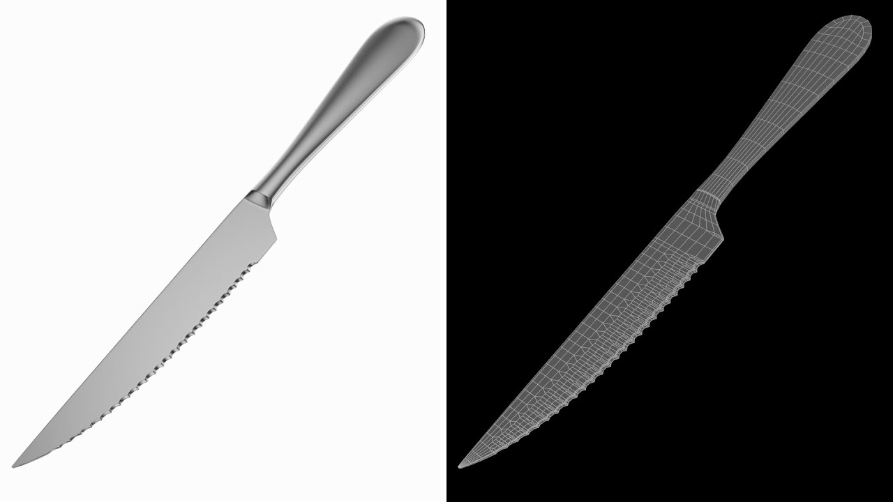 स्टेक चाकू जेनेरिक कटलरी 3D मॉडल