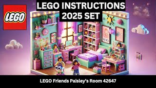LEGO INSTRUCTIONS: Build the ADORABLE LEGO Friends Paisley's Room 42647 – Creative Fun for Kids!
