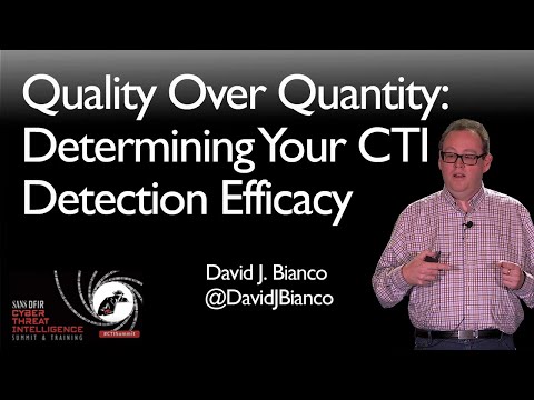 Quality Over Quantity: Determining Your CTI Detection Efficacy - SANS CTI Summit 2019