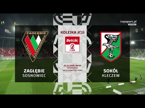 Betclic 2 Liga: Zagłębie Sosnowiec vs Sokół Kleczew 1:2 Skrót meczu