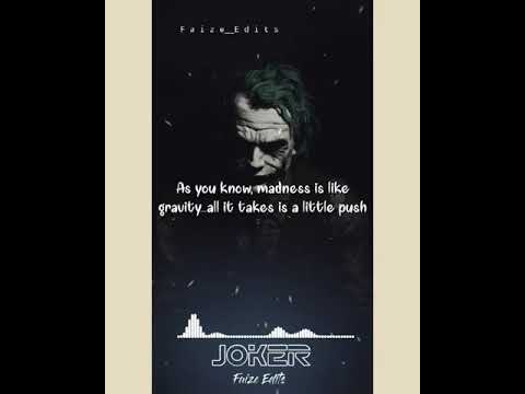 Joker🤡Attitude 😎😎 Whatsapp status | Faize Edits