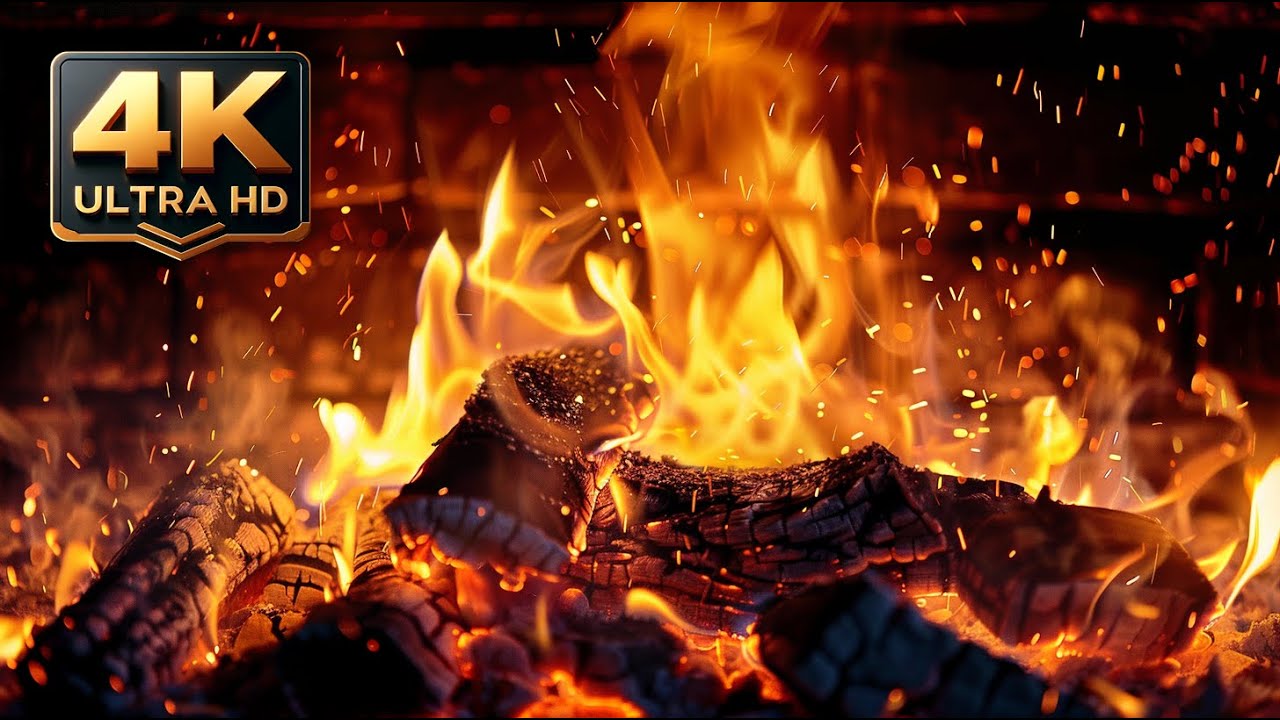🔥 Cozy Fireplace 4K (LIVE 24/7). Fireplace with Crackling Fire Sounds. Christmas Fireplace 2024 #00
