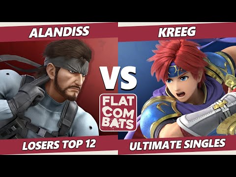 Flat Combats 3 Losers Top 12 - AlanDiss (Snake) Vs. Kreeg (Roy) SSBU Smash Ultimate
