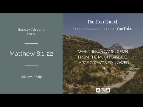 Sunday 7th June - The Tron Church Live-Stream