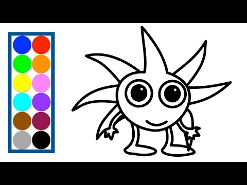 Färglägg Babblarna - Måla Diddi - Färger för Barn