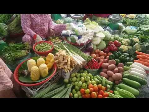 Wonderful Cambodian Street Food - Fresh Asian Fruits And Foods In Phnom Penh Market Video