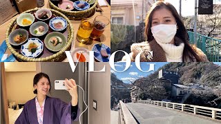 【箱根vlog】友達と箱根女子旅したので色々撮ってみました☺️🌸食事|温泉|観光|お土産 etc...