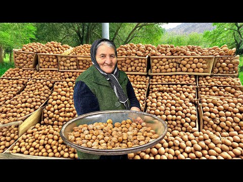 This Village Grows Tons of Walnuts! Making Lots of Organic Walnut Jam!