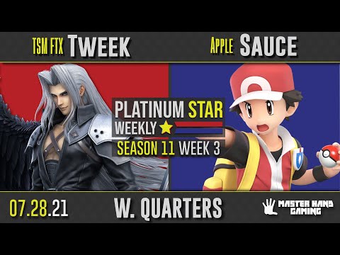 PSW S11:W3 - TSM FTX | Tweek (Sephiroth) Vs. Apple | Sauce (Pokemon Trainer) - W Quarterfinals