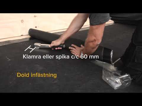 Mataki Haloten underlagsduk - Tvärskarv dold och synlig infästning