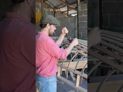 Working on a Kerry Naomhóg #woodwork #currach #noamhog #boatbuilding #craft #traditional #ireland