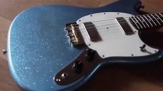 Video thumbnail for Creston Electric Instruments Mustang with Lollar Firebird Pickups by Maxwell Caplin