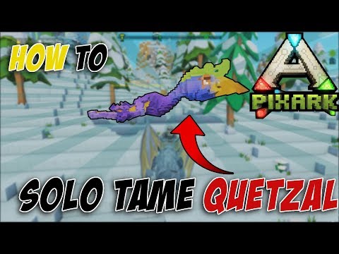 How To Solo Tame a Quetzal (Mid Air Shots) - PixARK
