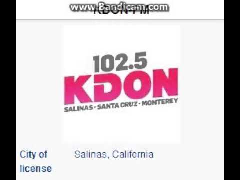 102.5 KDON Salinas, CA (Rhythmic Top 40) 2pm TOTH ID (4/16/15)