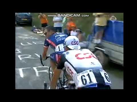 Tour de France 2004   Etape 13   Lance Armstrong bat Ivan Basso au Plateau de Beille