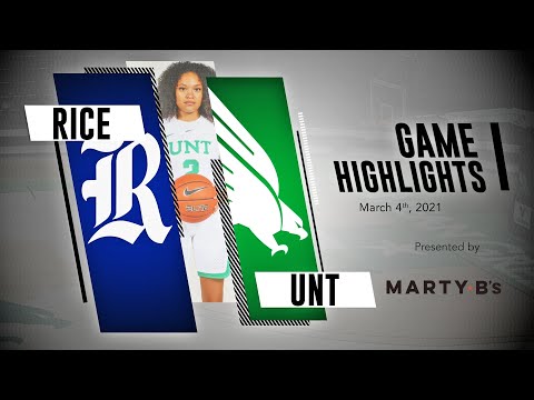 North Texas WBB: Highlights vs Rice Game 1 - 3/4/21