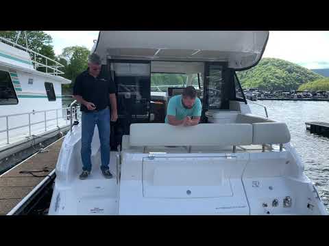 Underwater Swim Platform option on this 2021 Regal 42 Grande Coupe