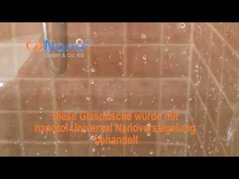 Test Glasversiegelung  - Nanoversiegelung in der Dusche
