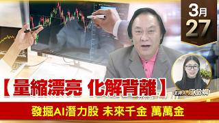 【財經至尊】王曈 0327《【量縮漂亮 化解背離】》發掘AI淺力股，未來千金 萬萬金｜【波段獲利王】加入line@ king5588