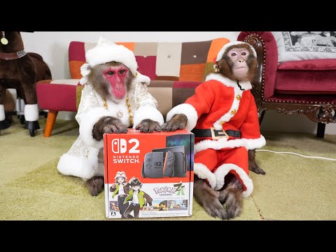クリスマスに「Nintendo Switch2」をもらったお猿さん。使いこなせるかな？