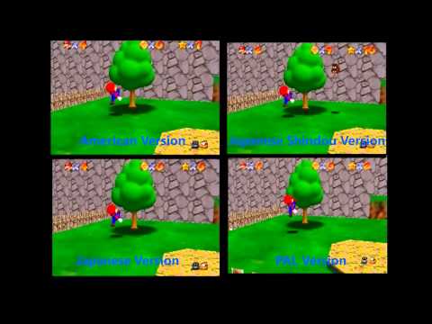 Super Mario 64 - Tree Grab differences between versions w/ comparison