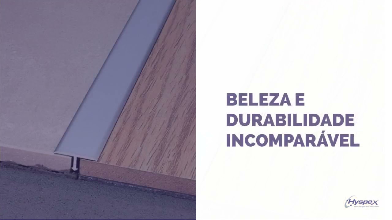 Perfil T Alumínio Linha Hyspex