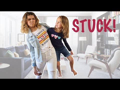 SHE'S STUCK!   stuck together for 24 hours! spell book series Episode 9