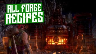 Mortal Kombat 11 - All Forge Recipes Updated after Spawns Release