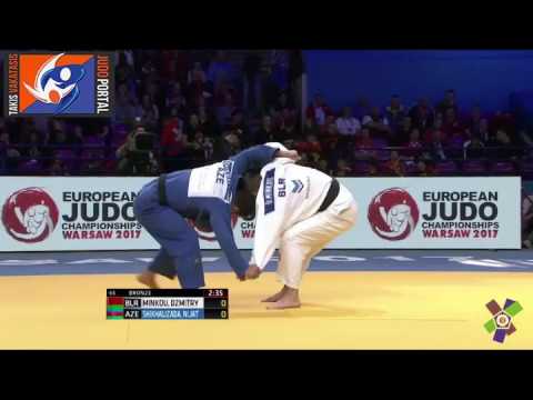 European Judo Championships Warsaw 2017 Bronze -66kg MINKOU Dzmitry (BLR) vs. SHIKHALIZADA (AZE)