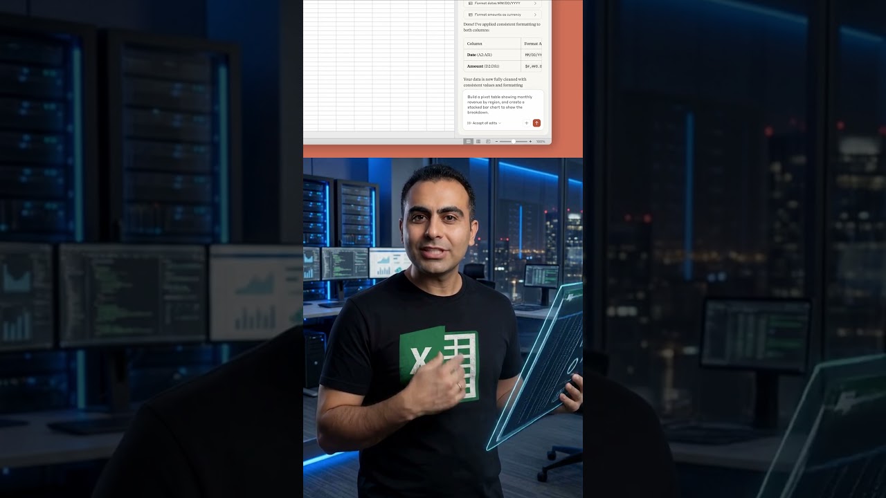 Transforma tu Excel con IA📊Claude limpia el desorden y crea reportes sin usar fórmulas 🧠