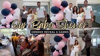 Our Baby Shower: Gender Reveal & Games 👶✨🎉