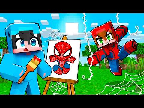 I Used DRAWINGS to Turn My Friends into SUPERHEROES in Minecraft