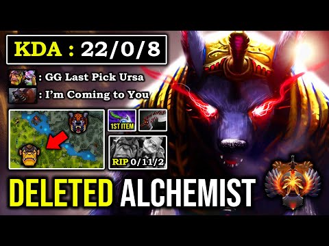 NON-STOP HUNTING FOOD Solo Mid Ursa 100% Deleted Pro Alchemist with First Item Diffusal 8K MMR DotA