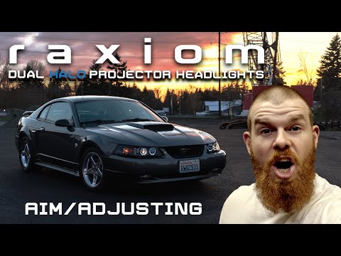 How to Aim / Adjust Raxiom Dual Halo Headlights | 99-04 New Edge Mustang