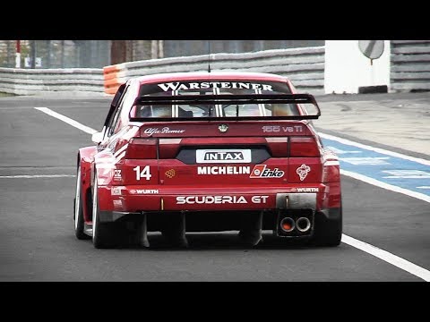 UNMUFFLED Alfa Romeo 155 V6 Ti singing around Nürburgring GP-Strecke!