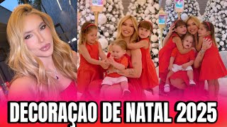 VIRGÍNIA MOSTRA DECORAÇÃO DE NATAL NA SUA MANSÃO 