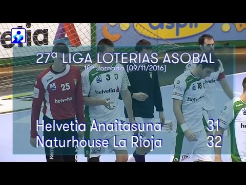 LIGA LOTERIAS ASOBAL J10 Helvetia Anaitasuna - Naturhouse La Rioja  31 - 32