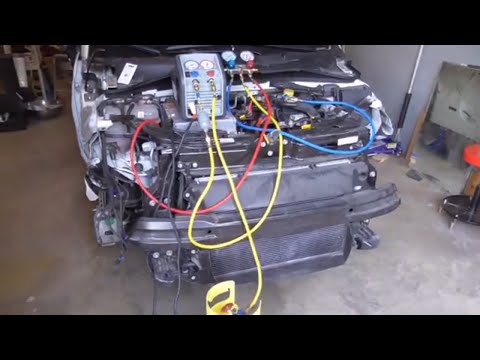 How to recover R134a refrigerant from a car
