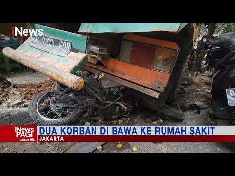 Truk Oleng Tabrak Belasan Motor dan Warung di Kebayoran Lama, Jakarta #iNewsPagi 24/11