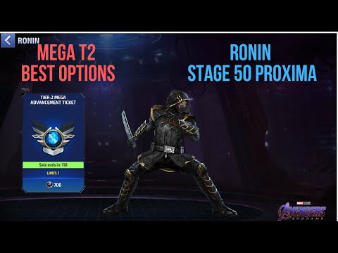 Best Characters for the MEGA T2 Ticket + Ronin vs Stage 50 Proxima - Marvel Future Fight