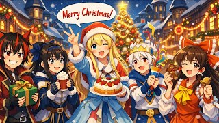 【AIアニメーション】アスカロンプロジェクトの登場人物たちのメリークリスマス！【アニメ】