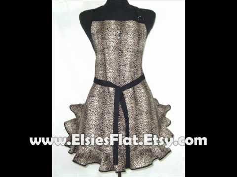 Kitchen Aprons.  A parade in pictures