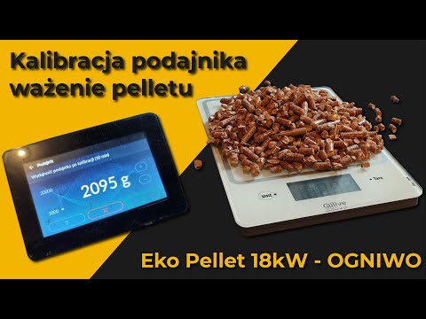 Feeder calibration - weighing pellets after a new delivery - Eko Pellet 18kW boiler - OGNIWO